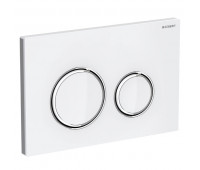 Смывная клавиша GEBERIT Sigma 21 115.884.SI.1 (стекло белое, глянцевый хром)