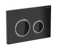 Смывная клавиша GEBERIT Sigma 21 115.884.SJ.1 (стекло черное, глянцевый хром)
