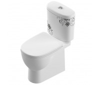 Унитаз-компакт Sanita Luxe Art Flora ARTSLCC10040622 с сиденьем Soft Close
