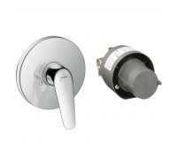Смеситель для душа Hansgrohe Novus 71068000 (внешняя и скрытая часть)