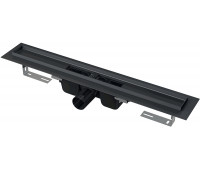 Alca Plast APZ1BLACK-850 Водоотводящий желоб с порогами для перфорированной решетки, черный-мат Alca Plast APZ1BLACK-850 Водоотводящий желоб с порогами для перфорированной решетки, черный-мат