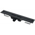 Alca Plast APZ1BLACK-850 Водоотводящий желоб с порогами для перфорированной решетки, черный-мат