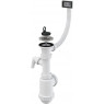 Alca Plast A444P-DN50/40 Сифон для мойки с нержавеющей решеткой DN70, гофропереливом и штуцером