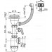 A447P -DN50/40 Сифон для мойки с нержавеющей решеткой A447P -DN50/40 Сифон для мойки с нержавеющей решеткой