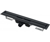 Alca Plast APZ1BLACK-650 Водоотводящий желоб с порогами для перфорированной решетки, черный-мат Alca Plast APZ1BLACK-650 Водоотводящий желоб с порогами для перфорированной решетки, черный-мат